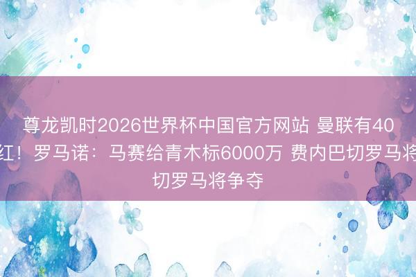 尊龙凯时2026世界杯中国官方网站 曼联有40%分红!罗马诺:马赛给青木标6000万 费内巴切罗马将争夺