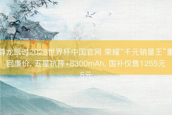 尊龙凯时2026世界杯中国官网 荣耀“千元销量王”重回廉价， 五星抗摔+8300mAh， 国补仅售1255元