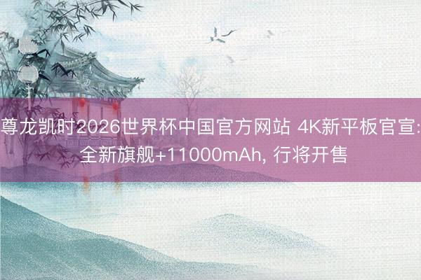 尊龙凯时2026世界杯中国官方网站 4K新平板官宣: 全新旗舰+11000mAh, 行将开售