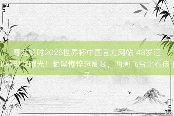 尊龙凯时2026世界杯中国官方网站 43岁汪小菲现状曝光！晒黑憔悴逛阛阓，两周飞台北看孩子